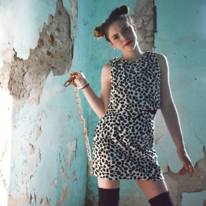 Zweiteiliges Kleid Mit Dalmatiner Print Aus Kunstpelz, Veganer Kunstpelzrock Und Rock Im Set, Made To Order von CruelCandy