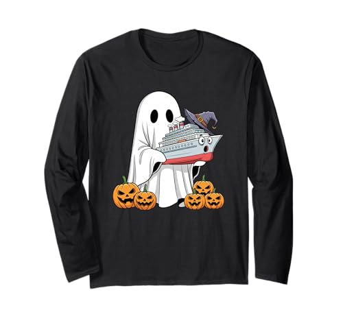 Lustiger Geist Kreuzfahrtschiff Kürbis Halloween Kinder Herren Damen Langarmshirt Lustiger Geist Kreuzfahrtschiff Kürbis Halloween Kinder Herren Damen Langarmshirt von Cruise Ship Lovers Cute Halloween Outfits Boy Girl