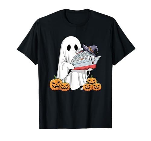 Lustiger Geist Kreuzfahrtschiff Kürbis Halloween Kinder Herren Damen T-Shirt Lustiger Geist Kreuzfahrtschiff Kürbis Halloween Kinder Herren Damen T-Shirt von Cruise Ship Lovers Cute Halloween Outfits Boy Girl