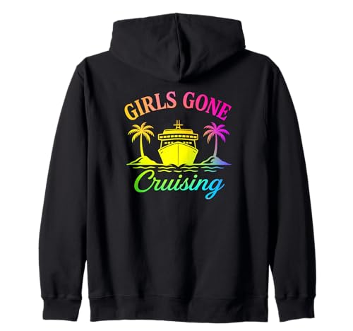 Cruising Girls Gone Tropical Vacation Lustige Kreuzfahrt-Grafik Kapuzenjacke Cruising Girls Gone Tropical Vacation Lustige Kreuzfahrt-Grafik Kapuzenjacke von Cruising Girls Trip Vacation Boat Palm Island