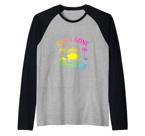 Cruising Girls Gone Tropical Vacation Lustige Kreuzfahrt-Grafik Raglan Cruising Girls Gone Tropical Vacation Lustige Kreuzfahrt-Grafik Raglan von Cruising Girls Trip Vacation Boat Palm Island
