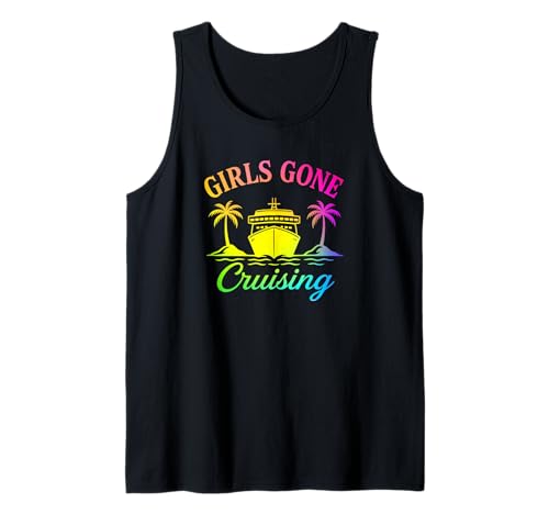 Cruising Girls Gone Tropical Vacation Lustige Kreuzfahrt-Grafik Tank Top Cruising Girls Gone Tropical Vacation Lustige Kreuzfahrt-Grafik Tank Top von Cruising Girls Trip Vacation Boat Palm Island