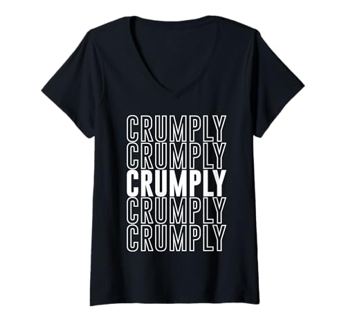 Damen Krummelig T-Shirt mit V-Ausschnitt Damen Krummelig T-Shirt mit V-Ausschnitt von Crumply Apparel