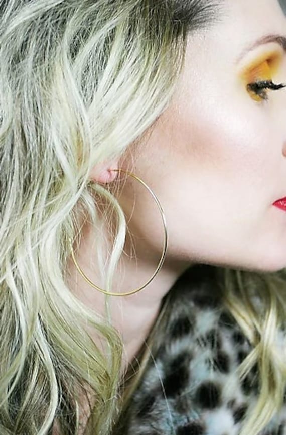 14K Gold Filled Endlose Creolen 14K Gold Filled Endlose Creolen von CrushLane