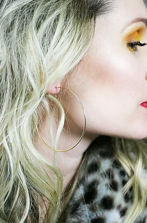 14K Gold Filled Endlose Creolen 14K Gold Filled Endlose Creolen von CrushLane