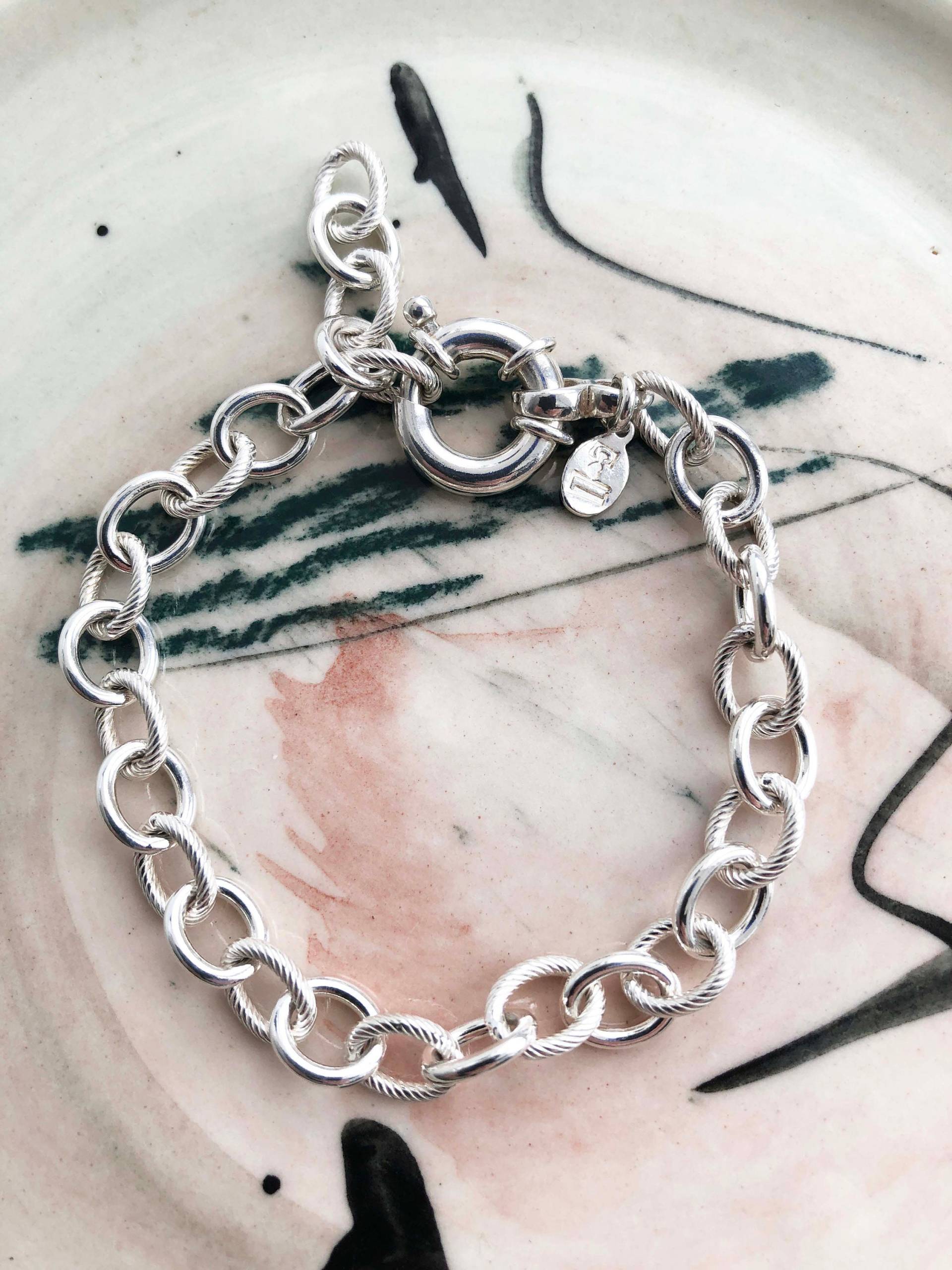 Silber Chunky Link-Bettelarmband Silber Chunky Link-Bettelarmband von CrushLane