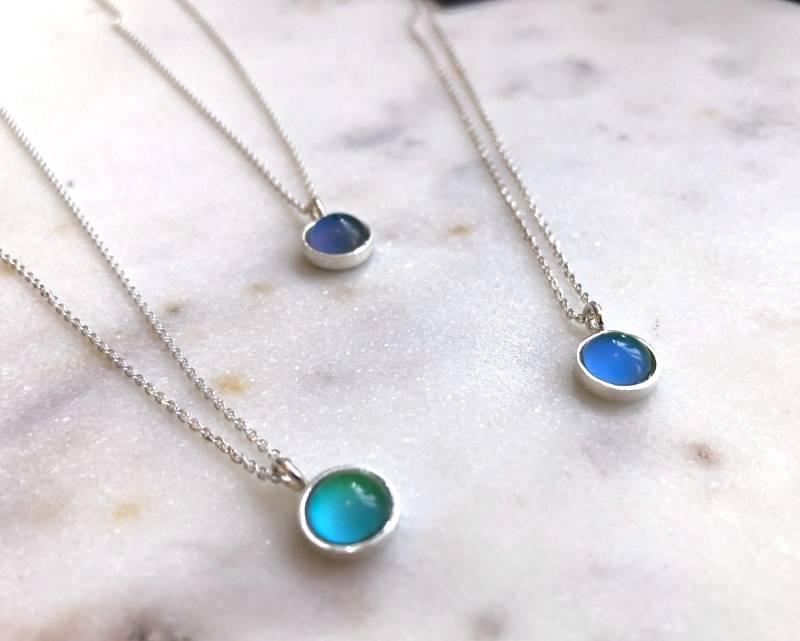 Silber Mini Stimmung Halskette von CrushLane