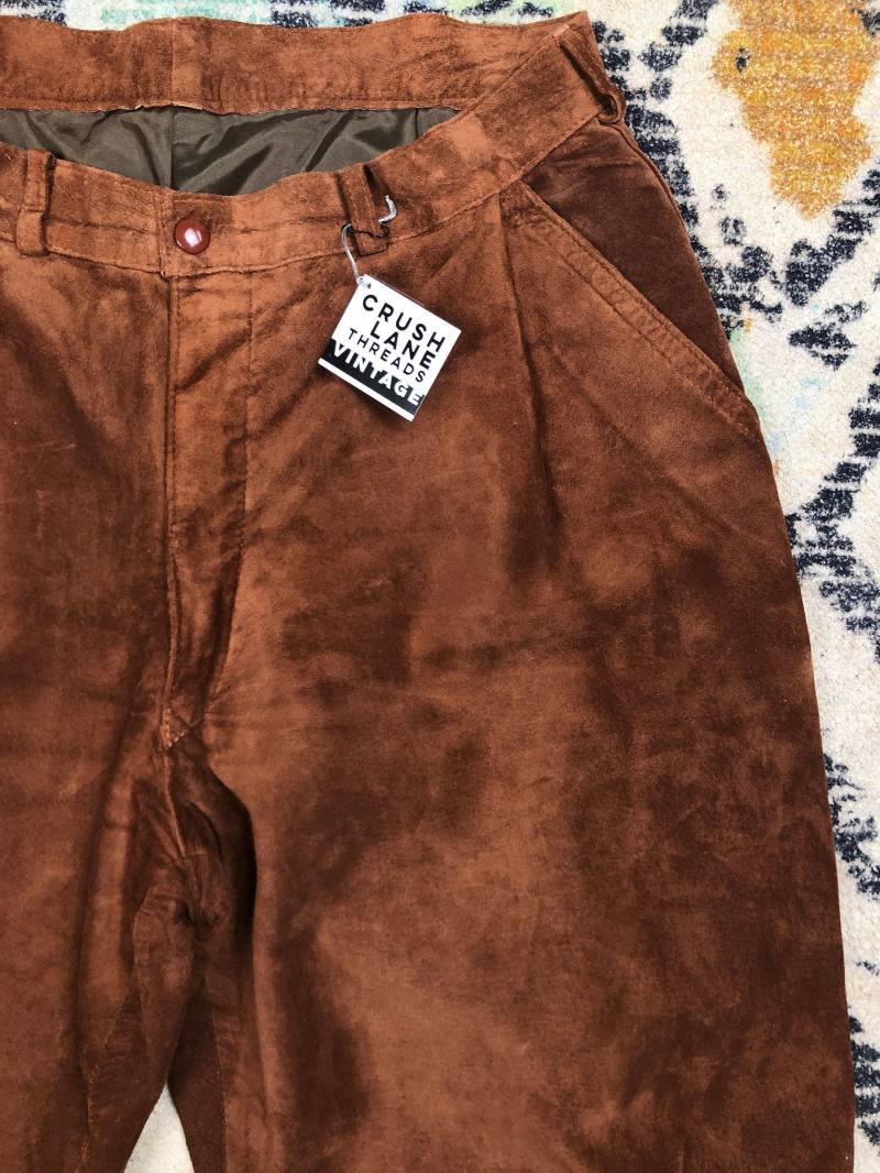 Vintage Zimtbraune Wildlederhose von CrushLaneVintage