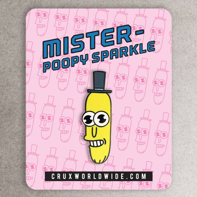 Mister Poopy Emaille Pin von Cruxworldwide
