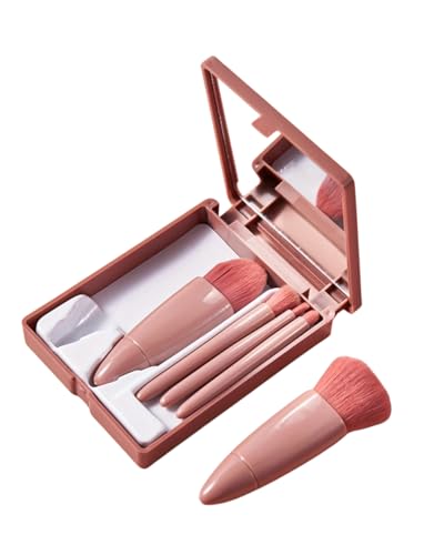 CRWP Tragbares Make-up-Pinsel-Set mit Spiegeletui - 5-teiliges Reise-Kosmetikpinsel für Foundation, Rouge, Lidschatten & mehr mit Crwp Karte CRWP Tragbares Make-up-Pinsel-Set mit Spiegeletui - 5-teiliges Reise-Kosmetikpinsel für Foundation, Rouge, Lidschatten & mehr mit Crwp Karte von Crwp