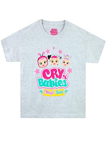 Cry Babies T-Shirt Mädchen | Babydoll Kinder T-Shirt | Mädchen Baumwollshirt | Grau 104 von Cry Babies Magic Tears