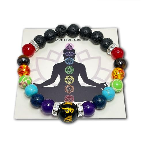 Cry Nobilis Chakra Armband echte Steine – mit Bedeutungskarte & Schmuckschachtel – Heilsteine Damen Perlenarmband | Yoga Zubehör, Meditation, Esoterik, indischer Schmuck Cry Nobilis Chakra Armband echte Steine – mit Bedeutungskarte & Schmuckschachtel – Heilsteine Damen Perlenarmband | Yoga Zubehör, Meditation, Esoterik, indischer Schmuck von Cry Nobilis