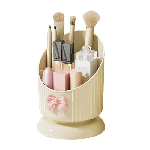 Make-up-Organizer, Make-up-Aufbewahrungsbox, Unterteilter Make-up-Organizer mit Großem Fassungsvermögen, Multifunktionaler, Langlebiger Kosmetik-Aufbewahrungseimer von Cryfokt