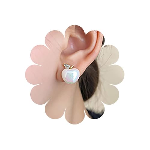 Crymystal Bohemian Apfel Ohrringe Personalisierte 3D Apfel Ohrringe Vintage Obst Ohrring Schmuck Geschenke für Frauen und Teenager von Crymystal