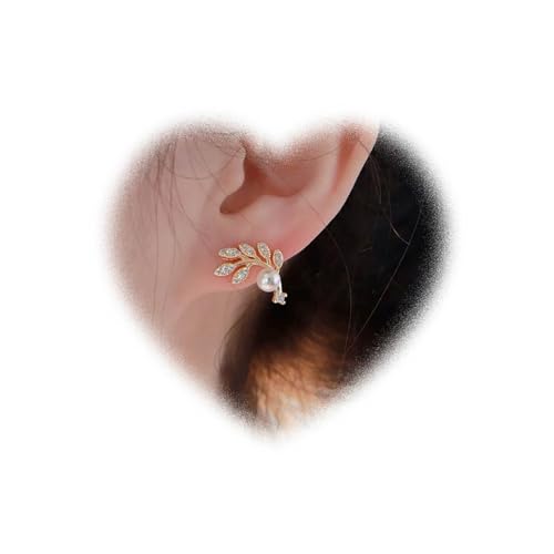 Crymystal Bohemian Blatt Perlenohrringe Vintage Perlenohrringe Kristall Blatt Ohrringe Goldblatt Ohrringe Schmuck Geschenke für Frauen und Mädchen Crymystal Bohemian Blatt Perlenohrringe Vintage Perlenohrringe Kristall Blatt Ohrringe Goldblatt Ohrringe Schmuck Geschenke für Frauen und Mädchen von Crymystal