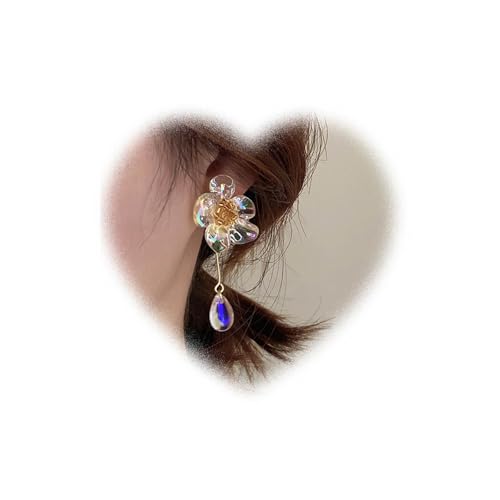 Crymystal Bohemian Kristall Blume Ohrringe Transparente Blume Ohrringe Tränentropfen Zircon Ohrring Schmuck Geschenke für Damen und Teenager Crymystal Bohemian Kristall Blume Ohrringe Transparente Blume Ohrringe Tränentropfen Zircon Ohrring Schmuck Geschenke für Damen und Teenager von Crymystal