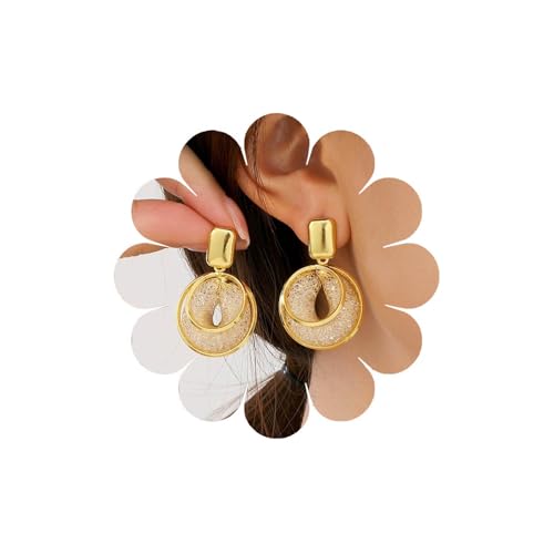 Crymystal Vintage Runde Drop Ohrringe Gold Quadrat Ohrringe Personalisierte Geometrische Ohrring Schmuck Geschenke für Damen und Teenager Crymystal Vintage Runde Drop Ohrringe Gold Quadrat Ohrringe Personalisierte Geometrische Ohrring Schmuck Geschenke für Damen und Teenager von Crymystal