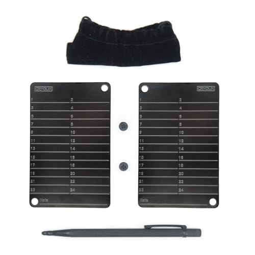 Crypto Cold Wallet aus Rostfreiem Stahl - Komplett-Set (2 Plättchen, 1 Stift, 1 Beutel) - Hardware Crypto - Kompatibel Mit Trezor, Ledger, Bitbox02 - Recovery Seed Phrase - 2.0 von Cryolix