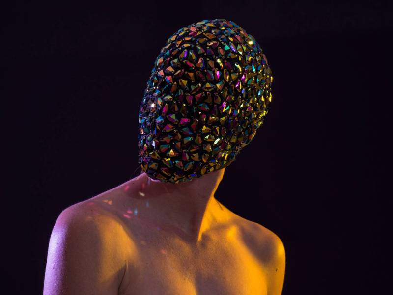 Gelbes Monster - Masquerade Maske Handgefertigt in Covered Jewels von CrypticNine