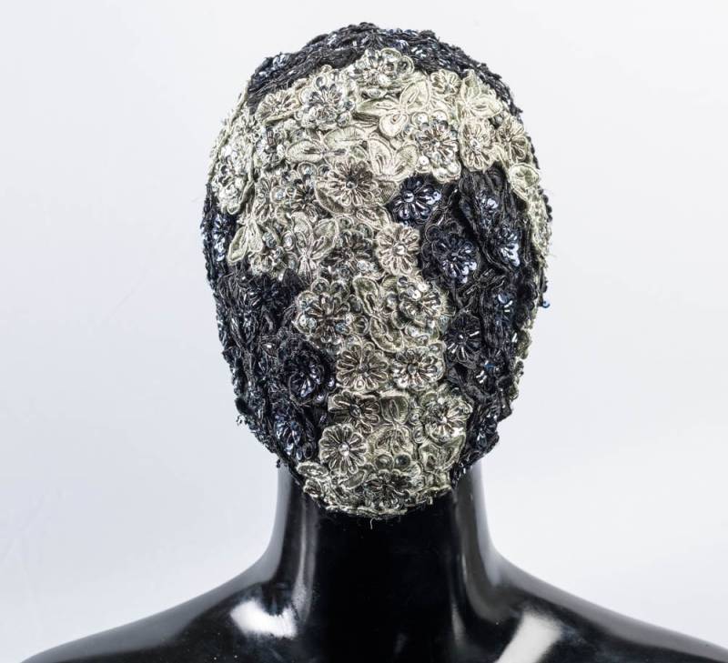 Silber Rose - Individuelle Haute Couture Maske Blumenmaske von CrypticNine