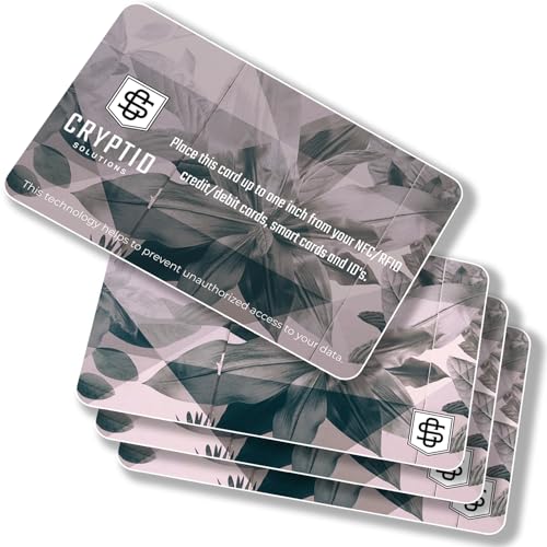 RFID-blockierende Karten, schlank, stilvoll und effektiv, verteidigen Sie Ihre Daten mit Stil, NFC-Debit-/Kreditkarte, Reisepass, Ausweis-Schutz, schlankes Design für Geldbörse und Geldbörse, 4 Stück, RFID-blockierende Karten, schlank, stilvoll und effektiv, verteidigen Sie Ihre Daten mit Stil, NFC-Debit-/Kreditkarte, Reisepass, Ausweis-Schutz, schlankes Design für Geldbörse und Geldbörse, 4 Stück, von Cryptid Solutions