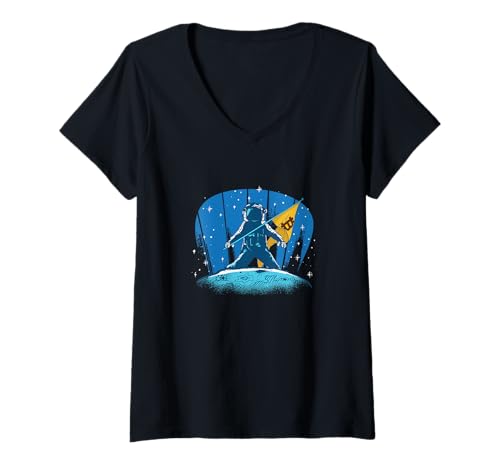 Damen Bitcoin To The Moon BTC Hodl Cryptocurrency Trading Bitcoin T-Shirt mit V-Ausschnitt Damen Bitcoin To The Moon BTC Hodl Cryptocurrency Trading Bitcoin T-Shirt mit V-Ausschnitt von Crypto Geschenk Krypto Währung Bitcoin Blockchain