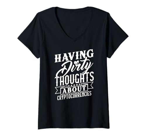 Damen Lustige Bitcoin Mining Kryptowährung Digitale Währung T-Shirt mit V-Ausschnitt Damen Lustige Bitcoin Mining Kryptowährung Digitale Währung T-Shirt mit V-Ausschnitt von Crypto Mining and Digital Currency Apparel Plus