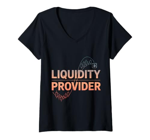 Damen Liquiditätsanbieter Lustiger Crypto Trader T-Shirt mit V-Ausschnitt Damen Liquiditätsanbieter Lustiger Crypto Trader T-Shirt mit V-Ausschnitt von Crypto Trader Gifts & Tees