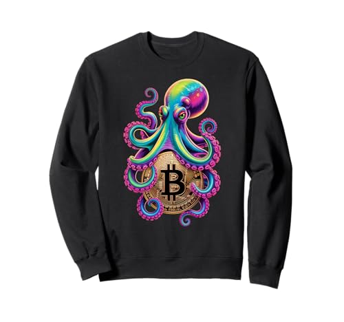 Bitcoin Funny Octopus Crypto Tech Lovers Cyberpunk-Männer Sweatshirt Bitcoin Funny Octopus Crypto Tech Lovers Cyberpunk-Männer Sweatshirt von Crypto Vibe Graphic
