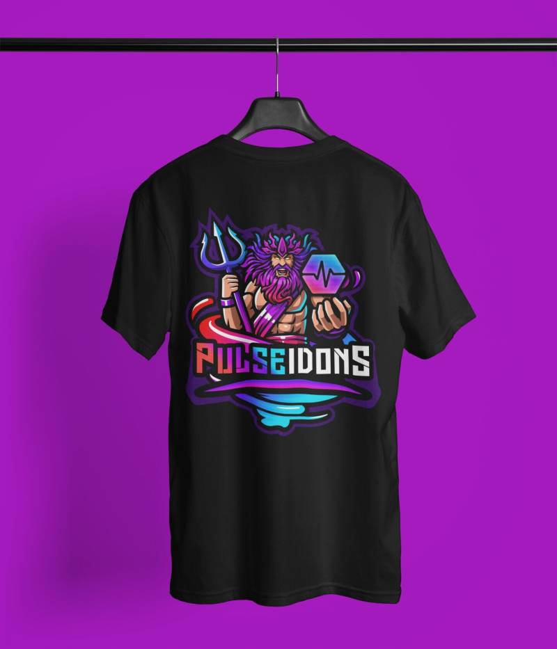 Pulsechain Pls Pulseidons Logo Krypto Shirt | Pulse Chain Kryptowährung Tshirt Hex-T-stück von CryptoBulls