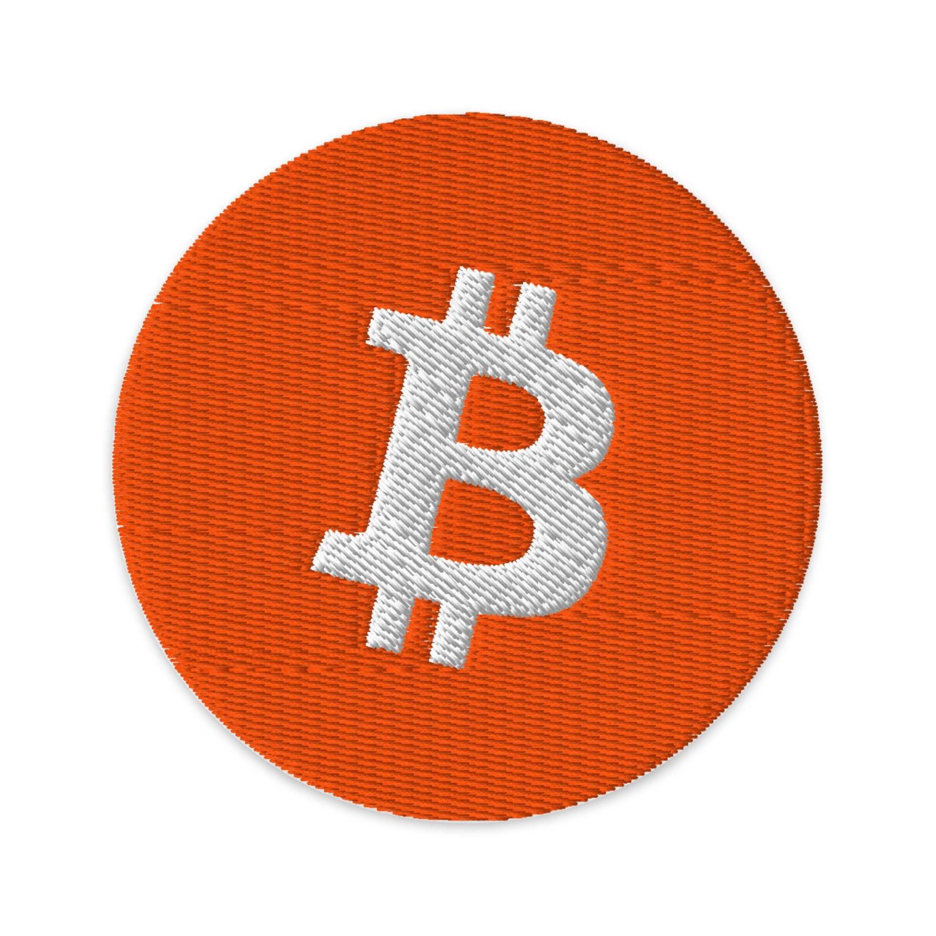 Bitcoin - Gestrickter Patch Rund 7, 6 cm Zum Aufbügeln, Aufnähen Oder Mit Der Sicherheitsnadel Anbringen von CryptoItemz