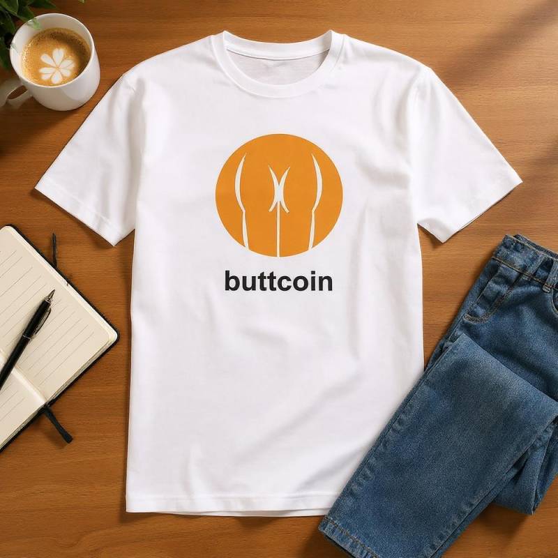 Bitcoin T-Shirt | Meme "Buttcoin" Shirt Blockchain Merch Geschenk Für Ihn Nerds Bitcoin T-Shirt | Meme "Buttcoin" Shirt Blockchain Merch Geschenk Für Ihn Nerds von CryptoMerchHaven