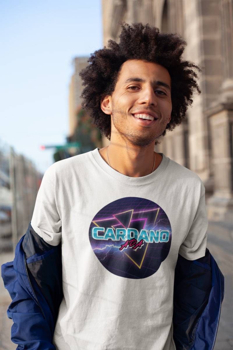 Cardano Ada Digital 80Er Cyberpunk Crypto Shirt Kryptowährung Tshirt von CryptoStyleUSA