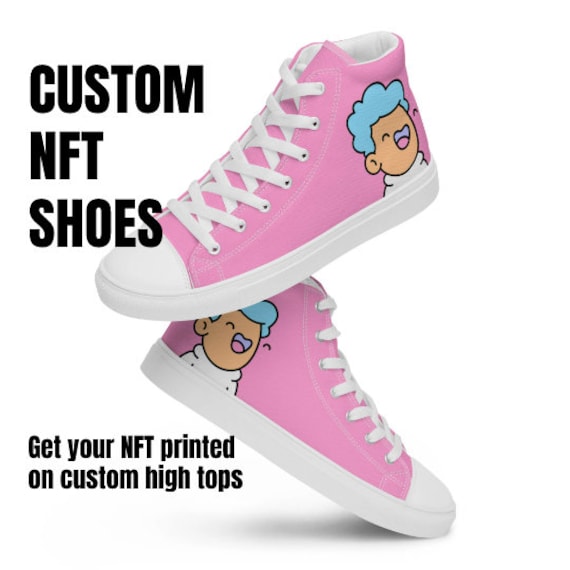 Custom Nft - Herren High Top Canvas Schuhe | Crypto von CryptoStyleUSA