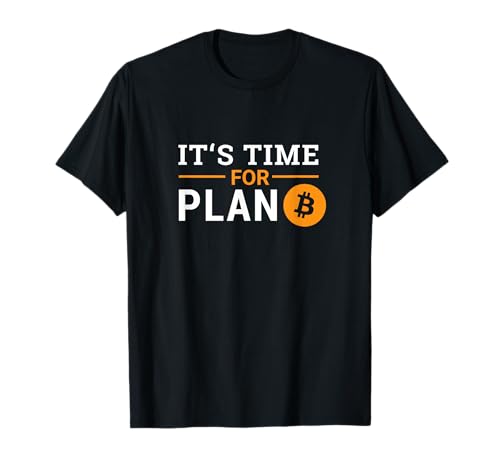 Cryptofashion Es ist Zeit für Plan B Bitcoin T-Shirt, Herren, Schwarz, S, Halbarm, T-Shirt von Cryptofashion