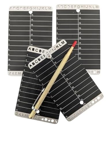 4X Crypto Cold Wallet aus rostfreiem Stahl - Komplett-Set (4 Platten, 1 Stift, 1x Schrauben) - Hardware Wallet Crypto - inkl. Schablone!!!!! - Recovery Seed Phrase - 2.0 von Cryptoshit24