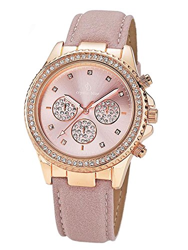 Crystal Blue Damenuhr Analog Quarz mit gepolstertem Armband 22294 von Crystal Blue