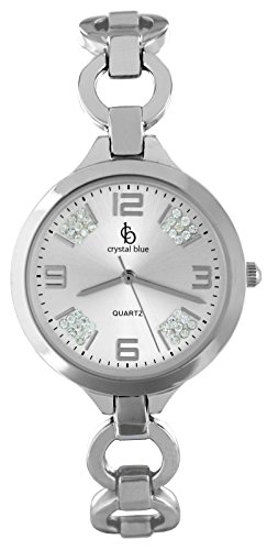 Crystal Blue Damenuhr analog Quarz Metallarmband 22303 von Crystal Blue