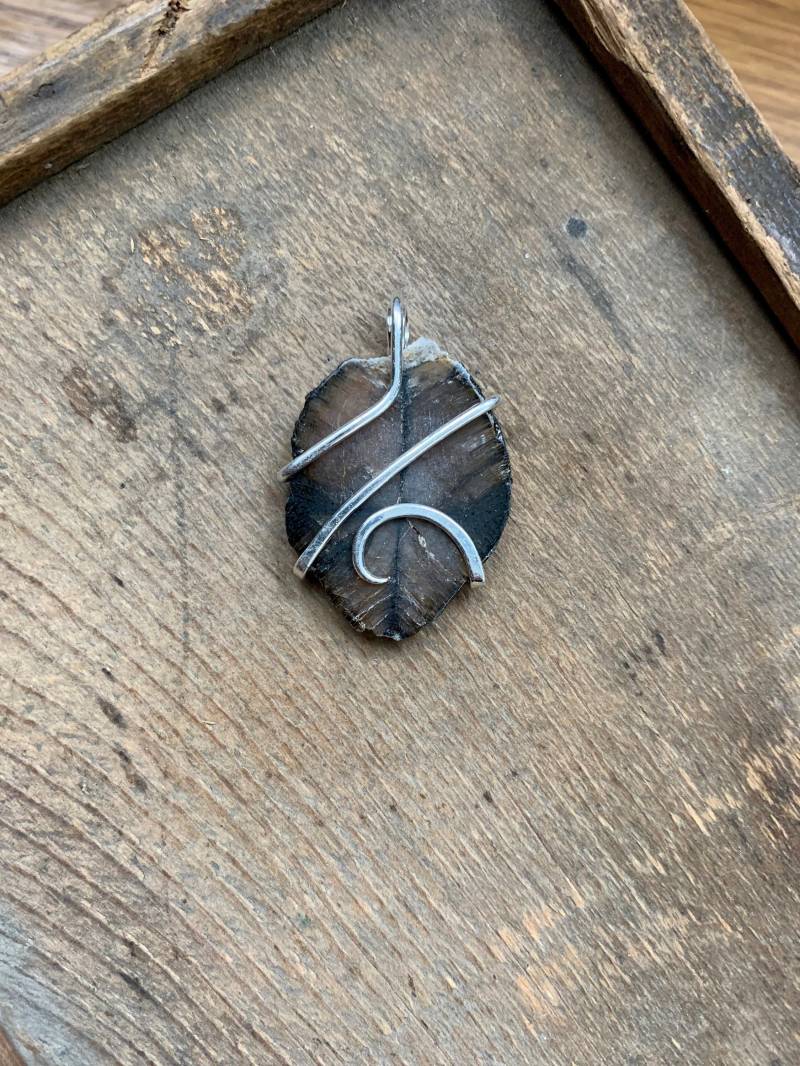 Chiastolith in Sterling Silber Anhänger von CrystalAnatomy