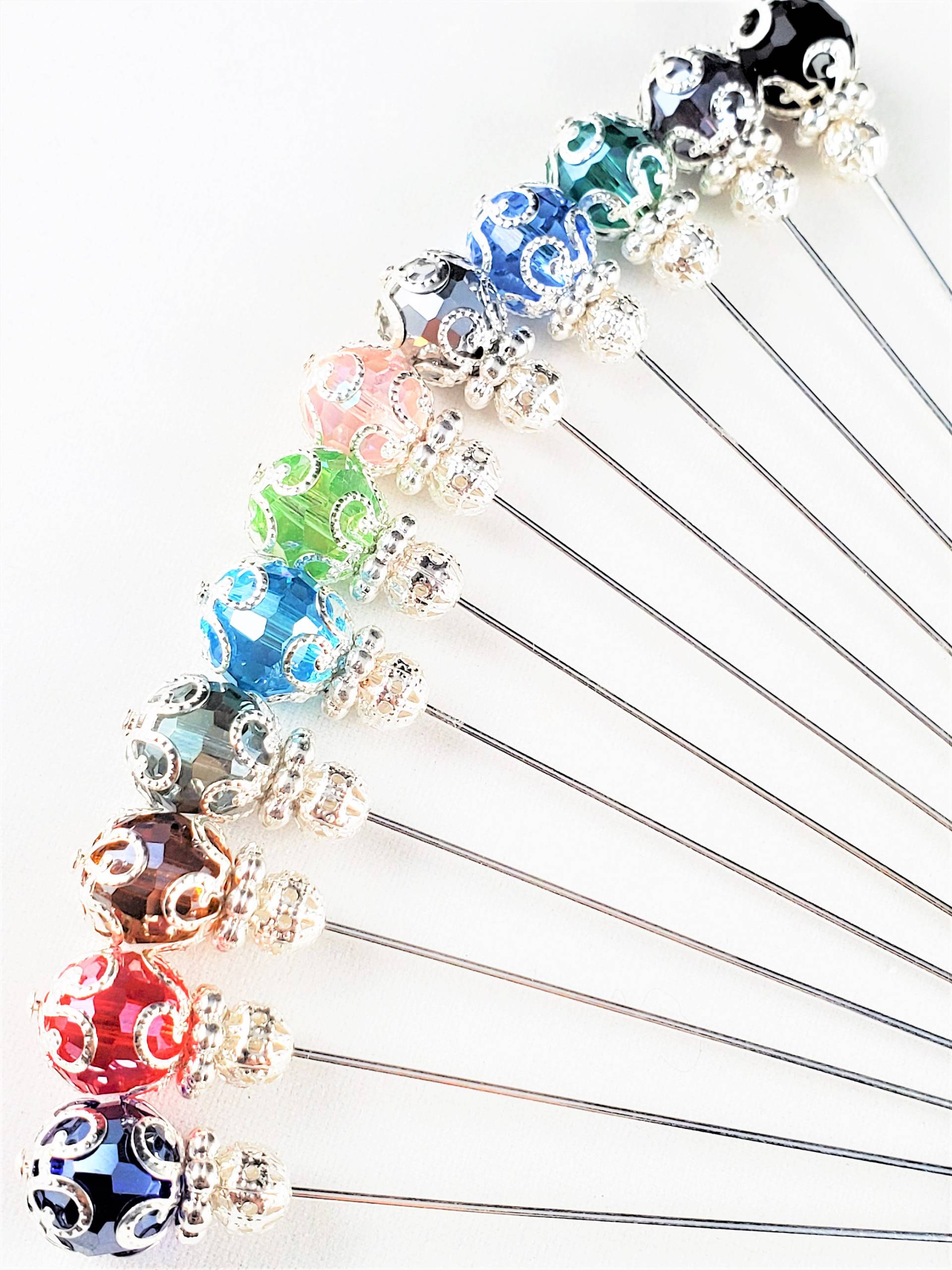 Gold Oder Silber Kristall Perlen Filigrane Stick Pins Gold Oder Silber Kristall Perlen Filigrane Stick Pins von CrystalArtPins