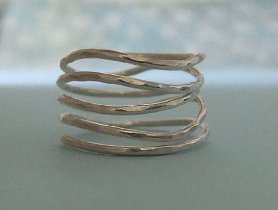 Spiralring Aus Sterlingsilber, Drahtring, Weavering Spiralring Aus Sterlingsilber, Drahtring, Weavering von CrystalBlueJewels