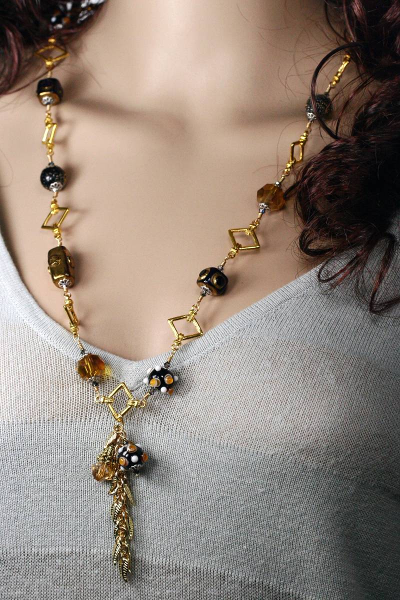 Glasperlenkette, Vergoldet von CrystalMoments