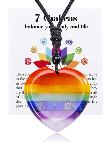 CrystalTears 7 Chakra Kette Herz Anhänger Heilsteine Reiki Halskette Edelstein Schmuck Damen Geschenk für Mutter Freundin CrystalTears 7 Chakra Kette Herz Anhänger Heilsteine Reiki Halskette Edelstein Schmuck Damen Geschenk für Mutter Freundin von CrystalTears
