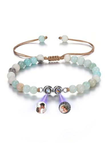 CrystalTears Personalisiert Foto Armband mit Bild im Stein Projektion Edelsteine Heilstein geflochtenes Armband Geschenke CrystalTears Personalisiert Foto Armband mit Bild im Stein Projektion Edelsteine Heilstein geflochtenes Armband Geschenke von CrystalTears