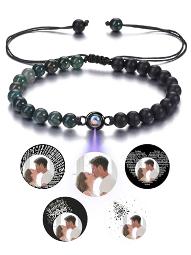CrystalTears Personalisiert Foto Armband mit Bild im Stein Projektion Edelsteine Heilstein geflochtenes Armband Geschenke CrystalTears Personalisiert Foto Armband mit Bild im Stein Projektion Edelsteine Heilstein geflochtenes Armband Geschenke von CrystalTears