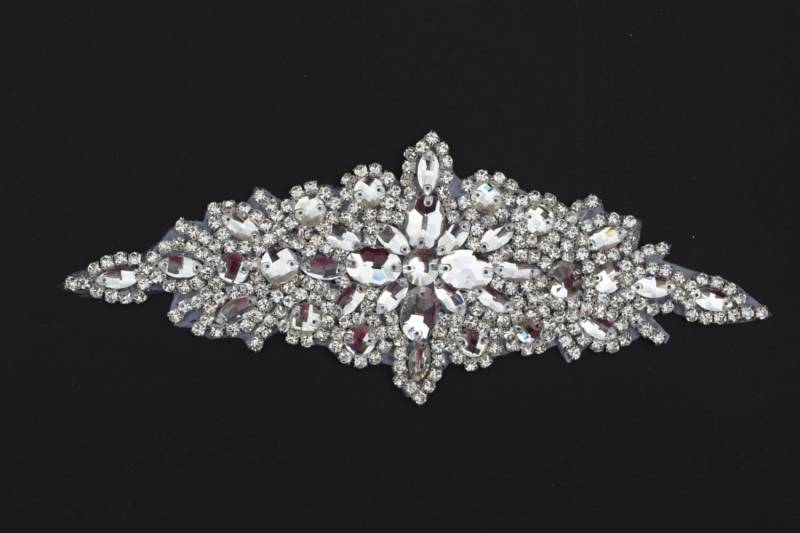 23 cm Kristall Strass Applikationen Motiv - Applikation von CrystalTrimming