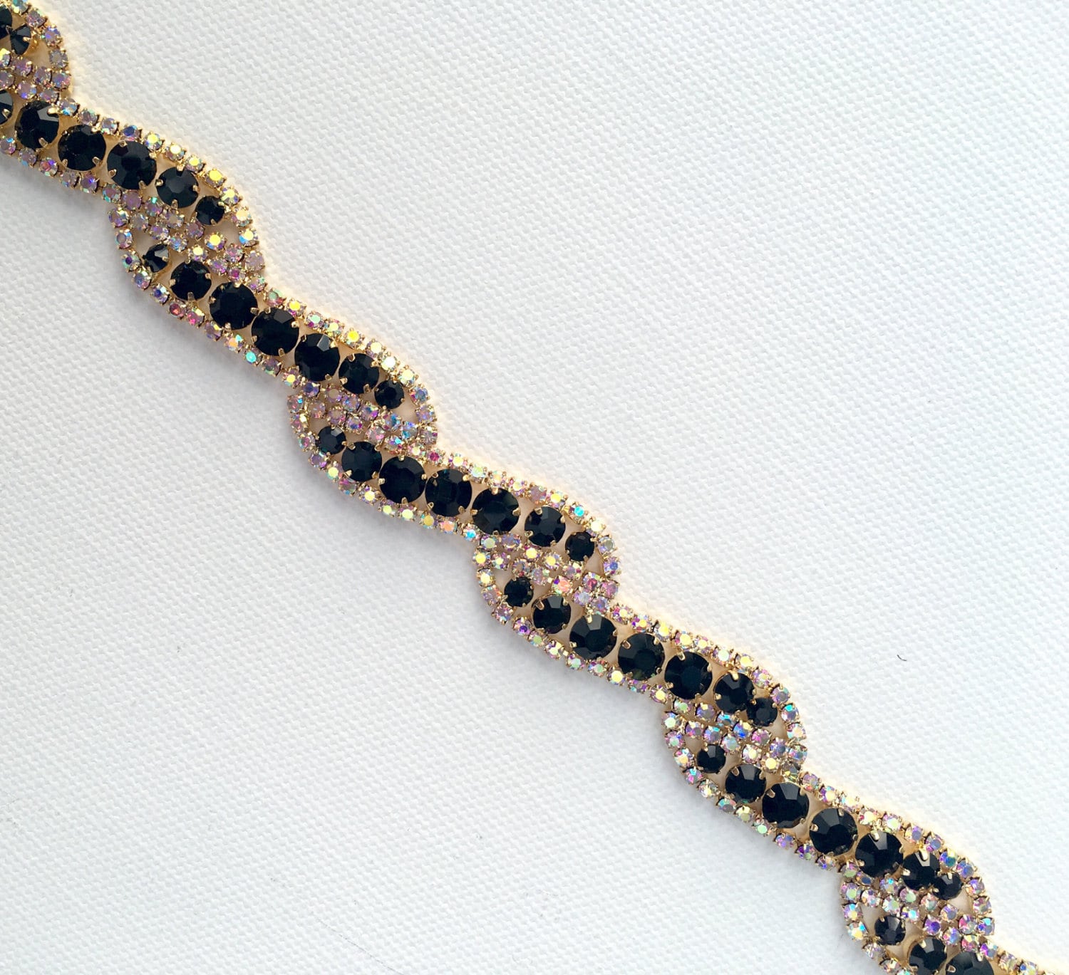 Gold Kristall Strassstein Zierleisten Schüttgut - Strasssteine Applikation [Tr-040] von CrystalTrimming