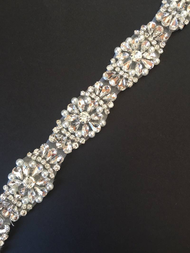 Kristall Strass Und Perlen Zierleisten Schüttware - Großhandels-Brautkleid Applikationen Strass-Banding [Tr-086] von CrystalTrimming