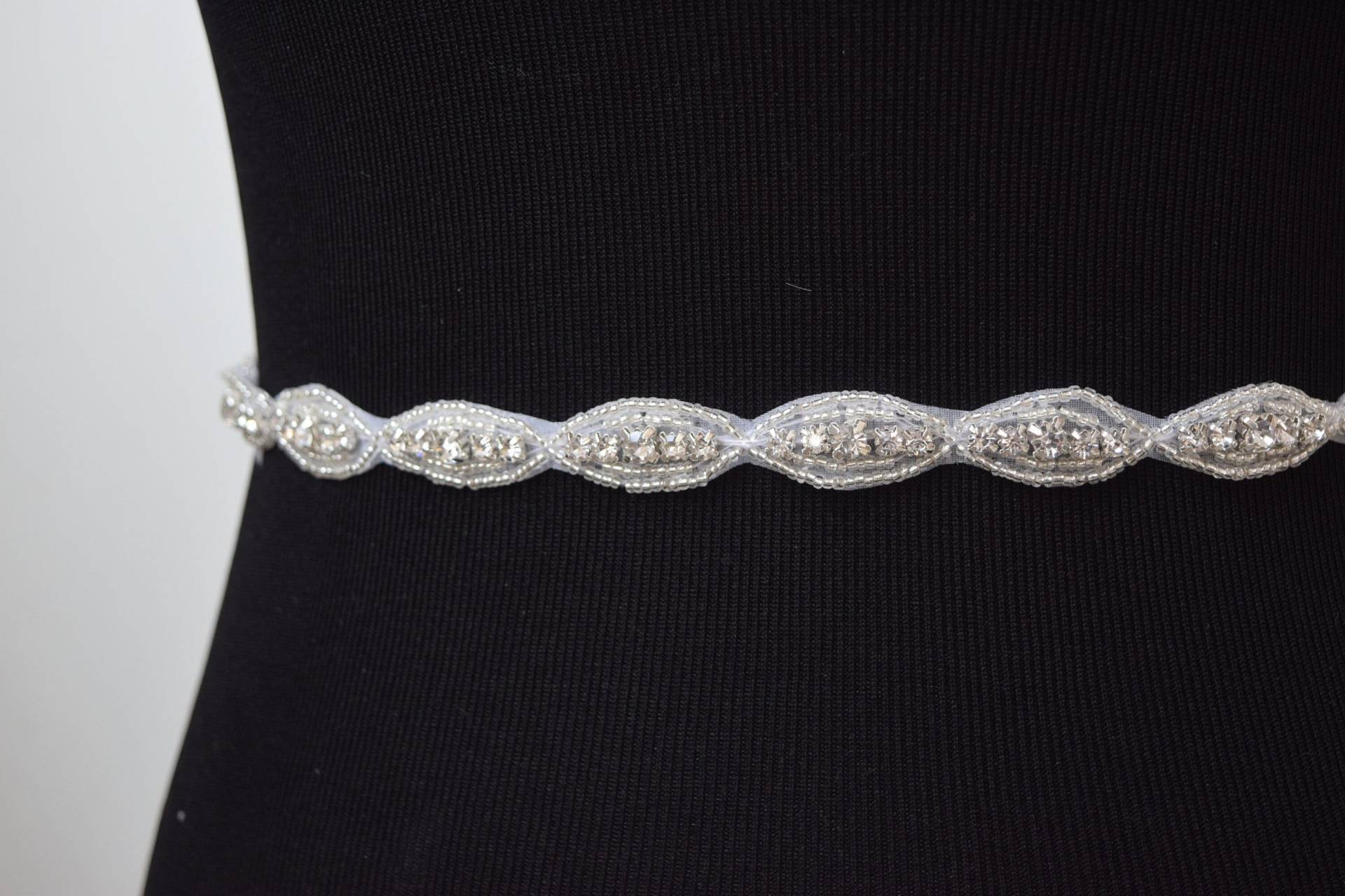 strass Zierleisten Schüttgut-Großhandel Braut Trim-Braut Gürtel - Dünne Kristall Zierleisten - Sew-On Applikationen von CrystalTrimming