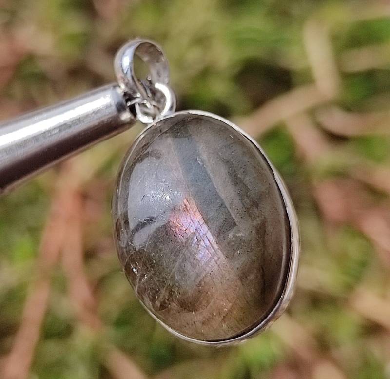 Labradorit Anhänger - Natürlicher Feuer Labradorit Sterling Silber Handgemachter Schmuck Schöner Spektrolit Anhänger, Heilung von CrystalUniverseShops